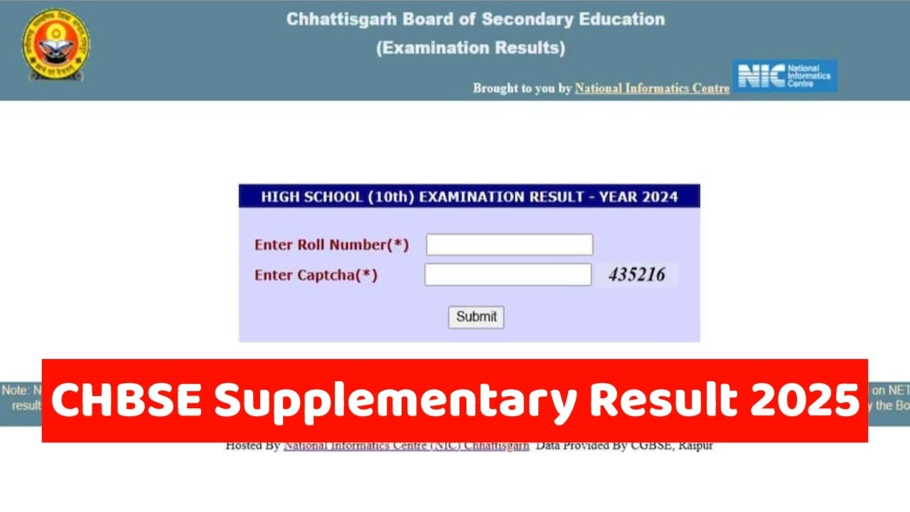 CHBSE Supplementary Result 2025