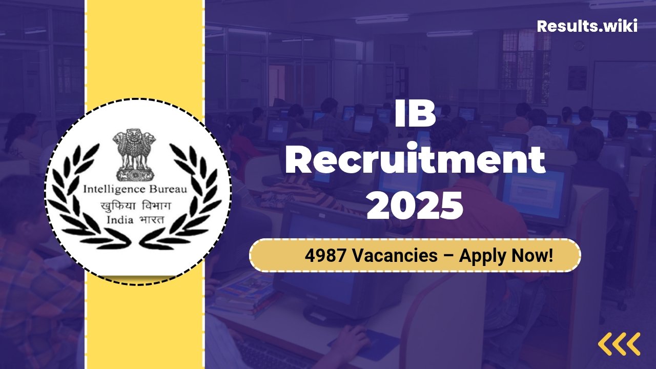 IB Security Assistant/Executive Recruitment 2025 Notification – Apply Online for 4987 Vacancies