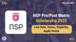 NSP Scholarship 2025 Online Application Form, Last Date, Eligibility and Benefits