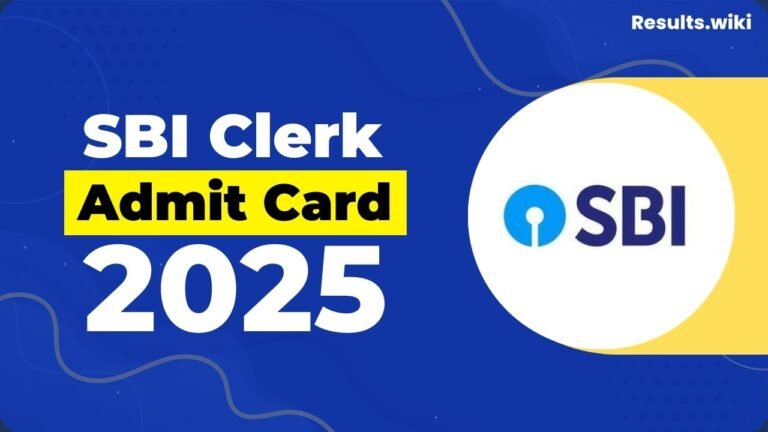 SBI Clerk Admit Card 2025