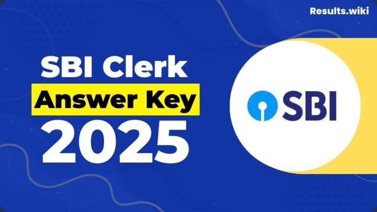 SBI Clerk Answer Key 2025