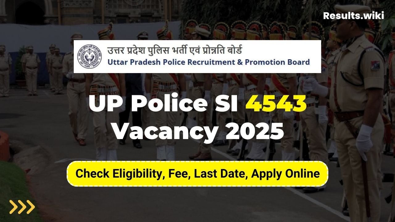 UP Police SI Vacancy 2025