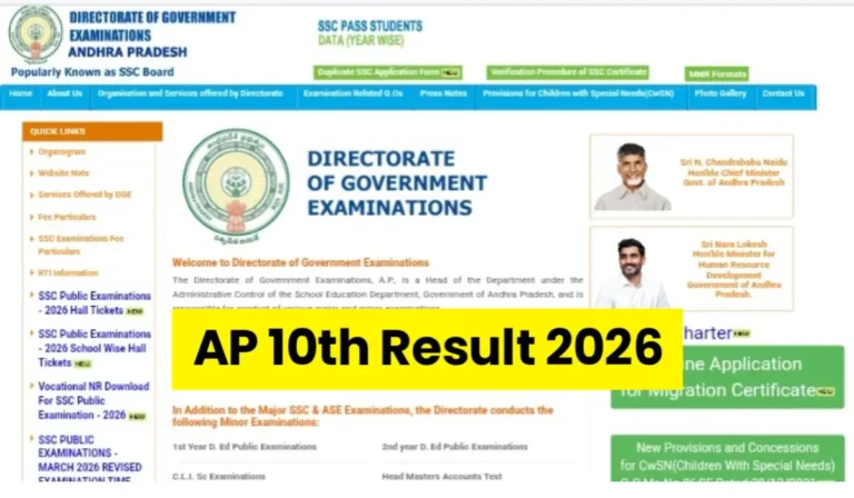 AP 10th Result 2026 Expected at bse.ap.gov.in – Check BSEAP SSC Result by Hall Ticket