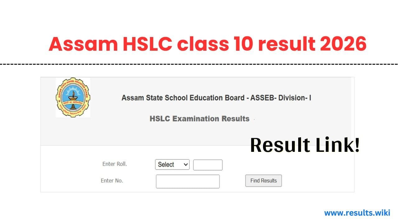 Assam HSLC Result 2026 Date: SEBA Class 10 result