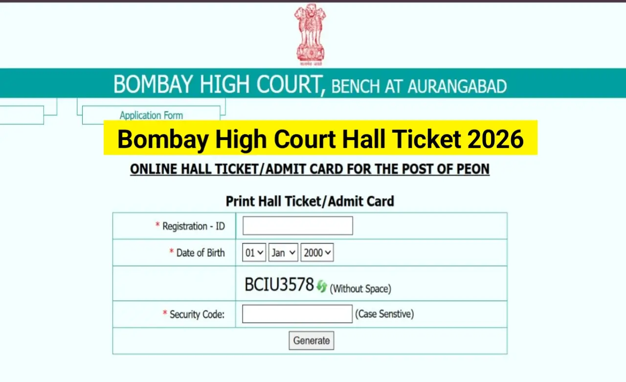 Bombay High Court Hall Ticket 2026 – Download BHC Clerk Admit Card for April 26 Exam