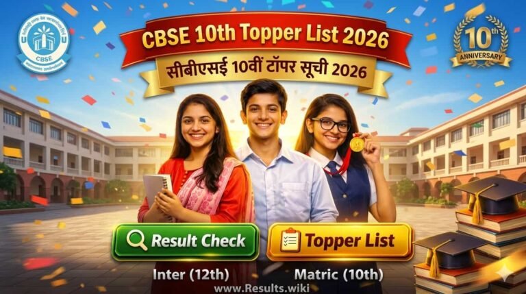 CBSE 10th Topper List 2026