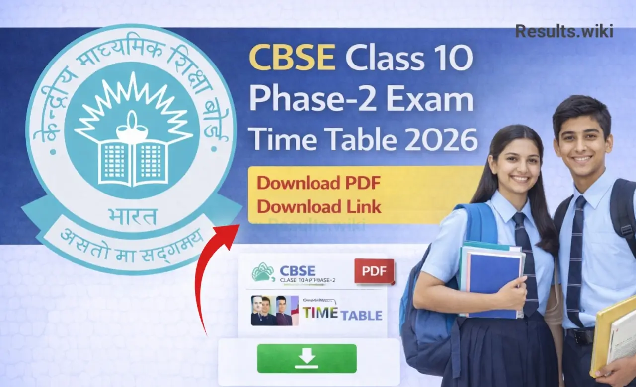 CBSE Class 10 Phase 2 Timetable 2026 – Second Board Exam Date Sheet May 15 to June 1 at cbse.gov.in