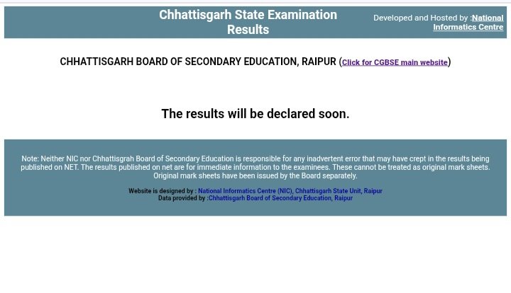 CGBSE Class 10, 12 Result 2026 Today at 2:30 PM at cgbse.nic.in