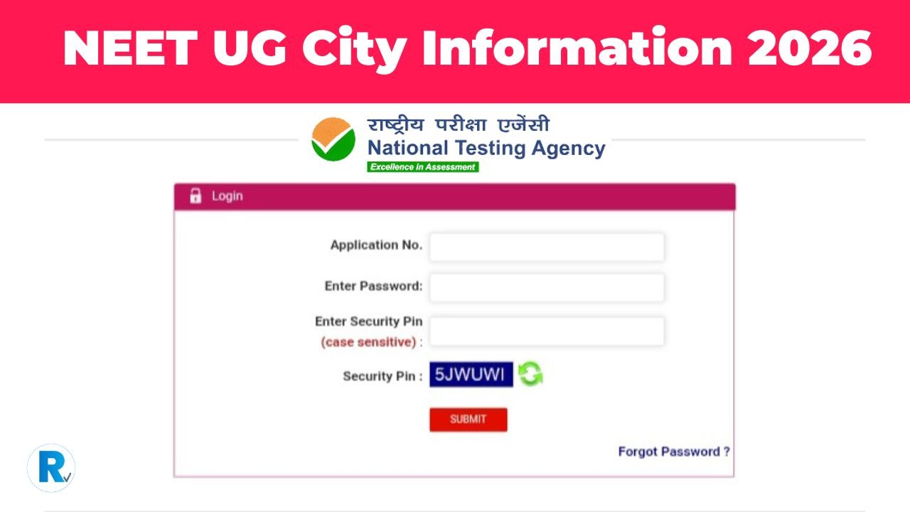 NEET UG City Intimation Slip 2026