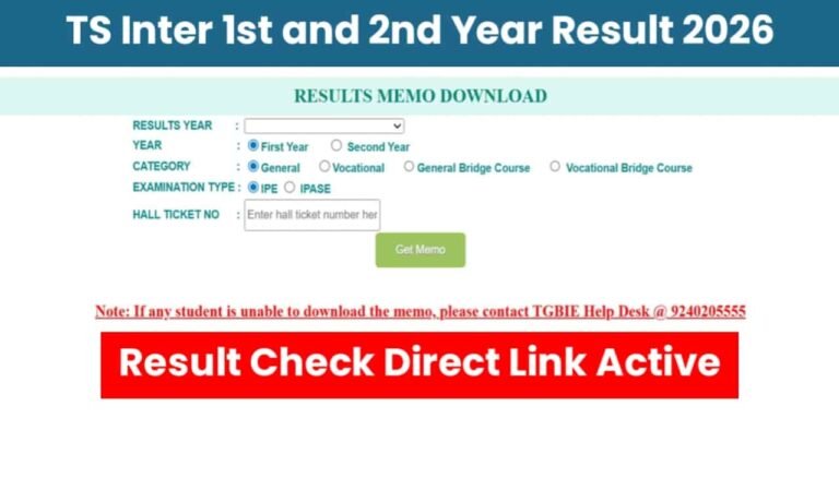TS Inter 1st and 2nd Year Result 2026