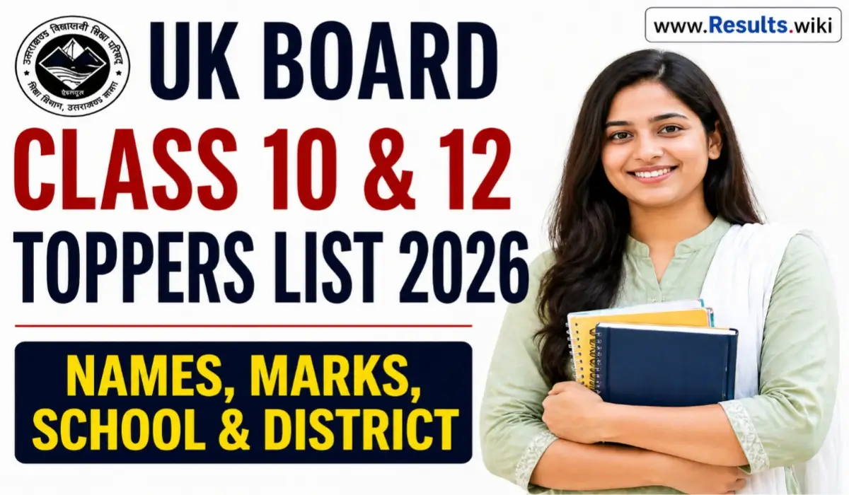 UK Board Toppers List 2026 – UBSE Class 10 and 12 Topper Names, Marks and District