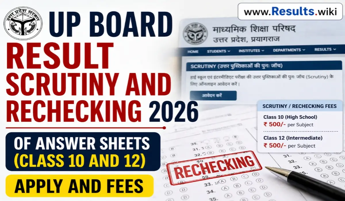 UP Board Result Scrutiny and Rechecking 2026 of Answer Sheets (Class 10 and 12)