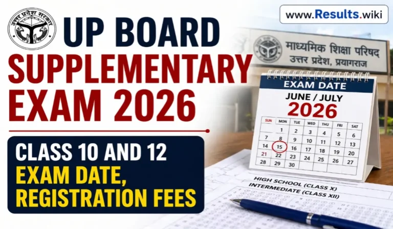 UP Board Supplementary Exam 2026 Date