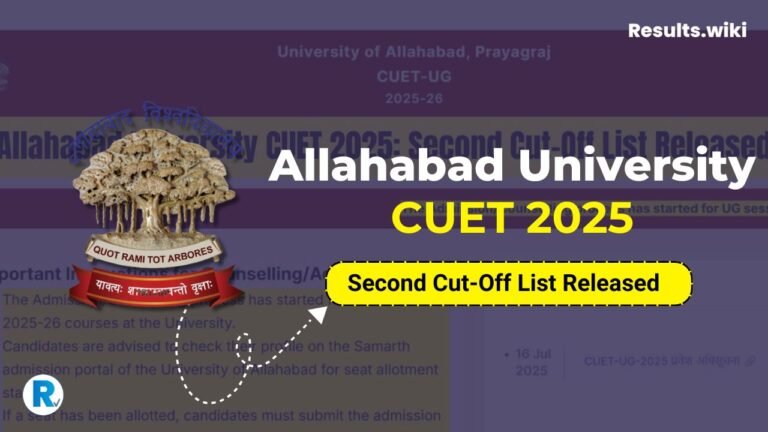 Allahabad University CUET 2025 Second Cut Off List Released