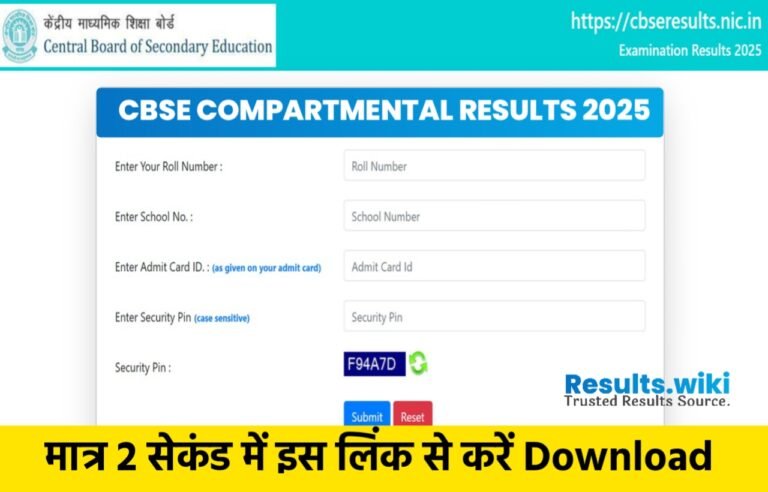 CBSE Compartmental Results 2025