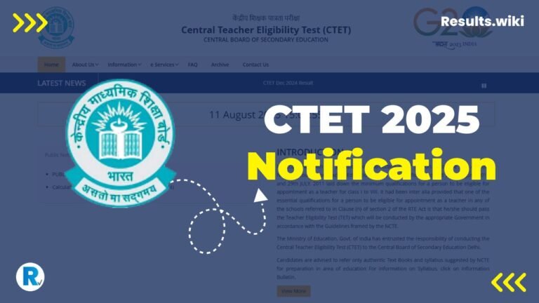 CTET 2025 Notification